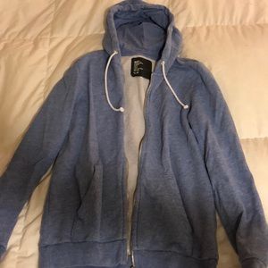 H&M Light Blue Zip-Up Hoodie